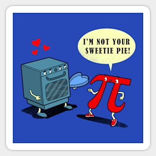 Funny Valentine Cheesy Romantic Pi Day Pie Valentine Cartoon Sticker